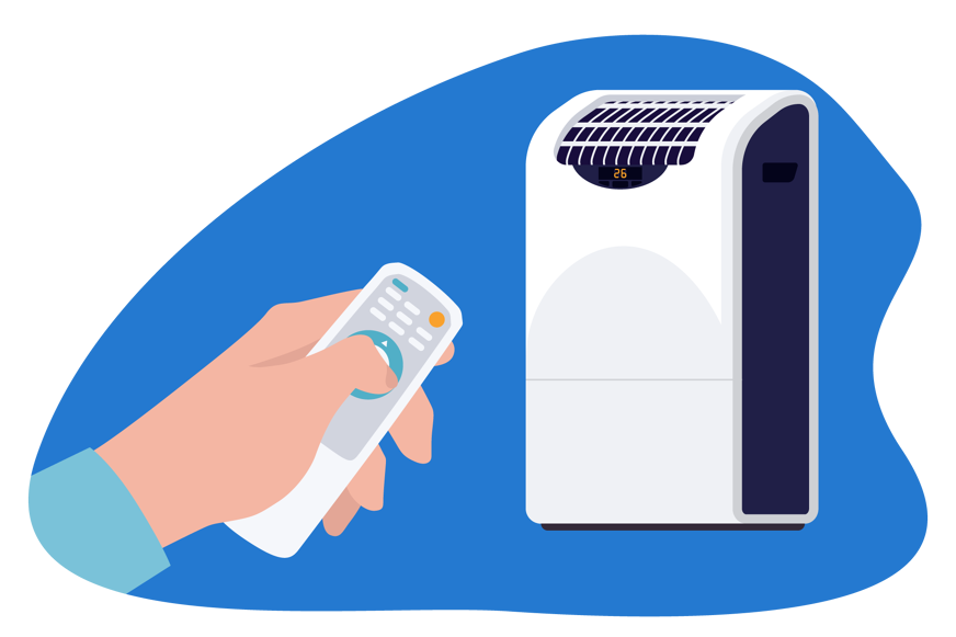 air cooler powered by remote control